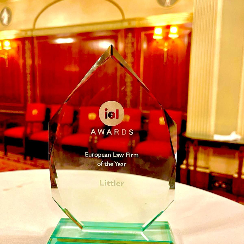 And the winner is: Littler - European Law Firm of the Year